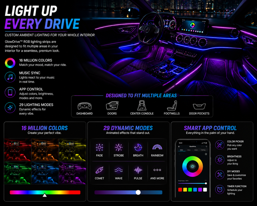 HQ GlowDrive™ RGB Interior Lighting Kit