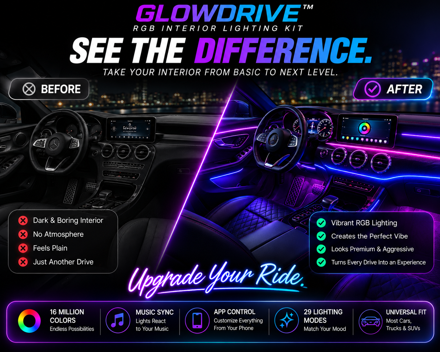 HQ GlowDrive™ RGB Interior Lighting Kit